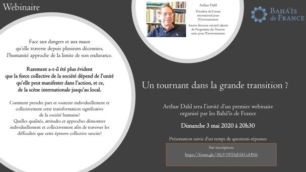 Webinaire avec Arthur Dahl le 03/05/2020