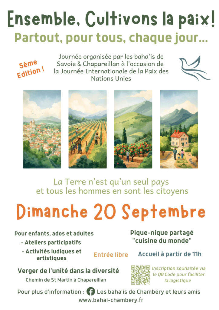 Affiche ensemble cultivons la Paix 2026