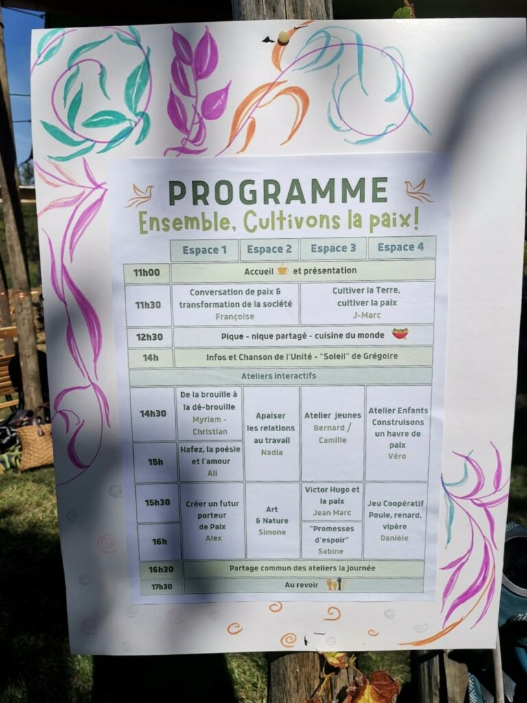 Programme journée de la paix 2026 